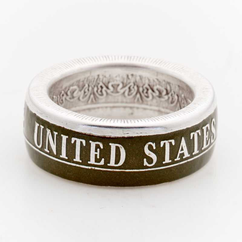 Colorized Military Coin Rings - Army - Navy - Marines - Air Force