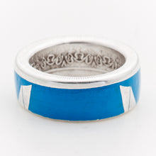 Opposite side of light blue U.S. Air Force silver coin ring