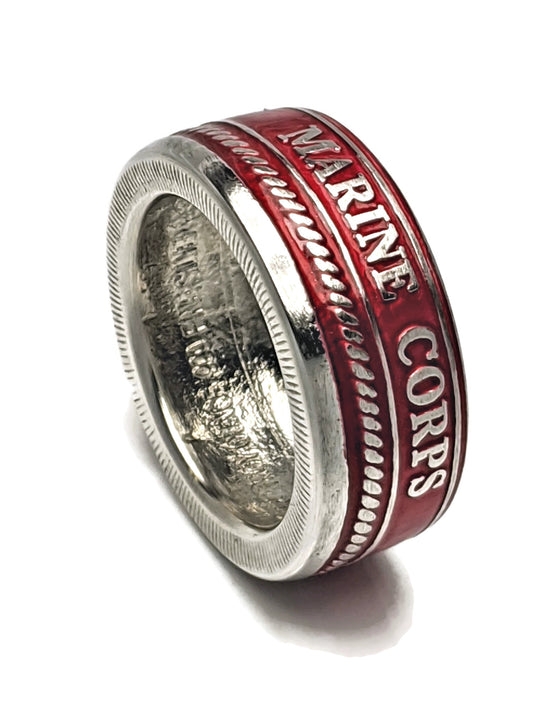 Colorized Military Coin Rings - Army - Navy - Marines - Air Force