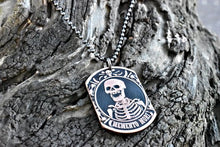 Memento Mori copper dog tag necklace from three-piece set