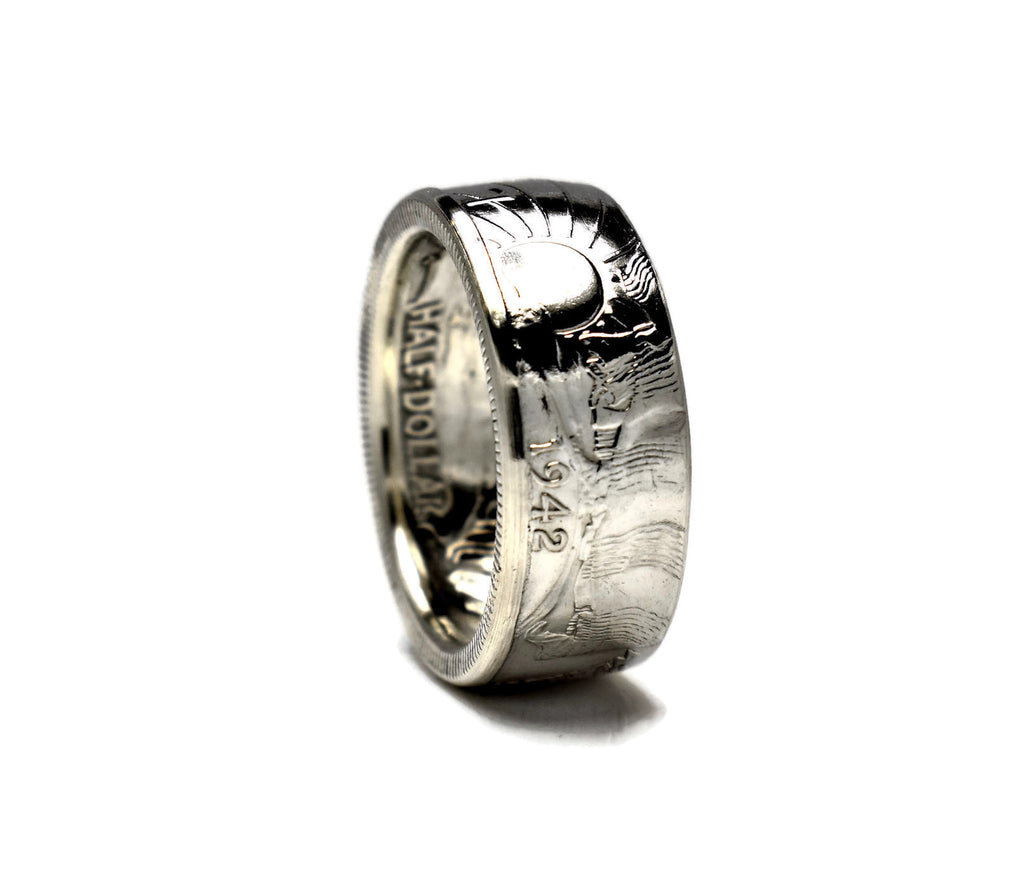 Walking Liberty Coin Ring - Handcrafted Half Dollar Rings