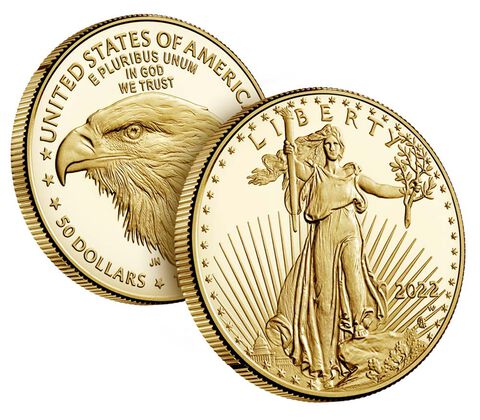 2025 American Gold Eagle Coin Ring - 22k Solid Gold!