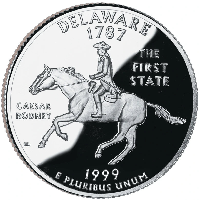 1999 Delaware State Quarter proof reverse design — United States Mint image