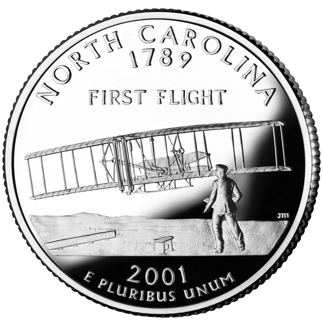 2001 North Carolina State Quarter proof reverse design — United States Mint image