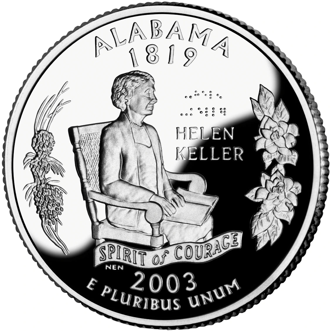 2003 Alabama State Quarter proof reverse design — United States Mint image