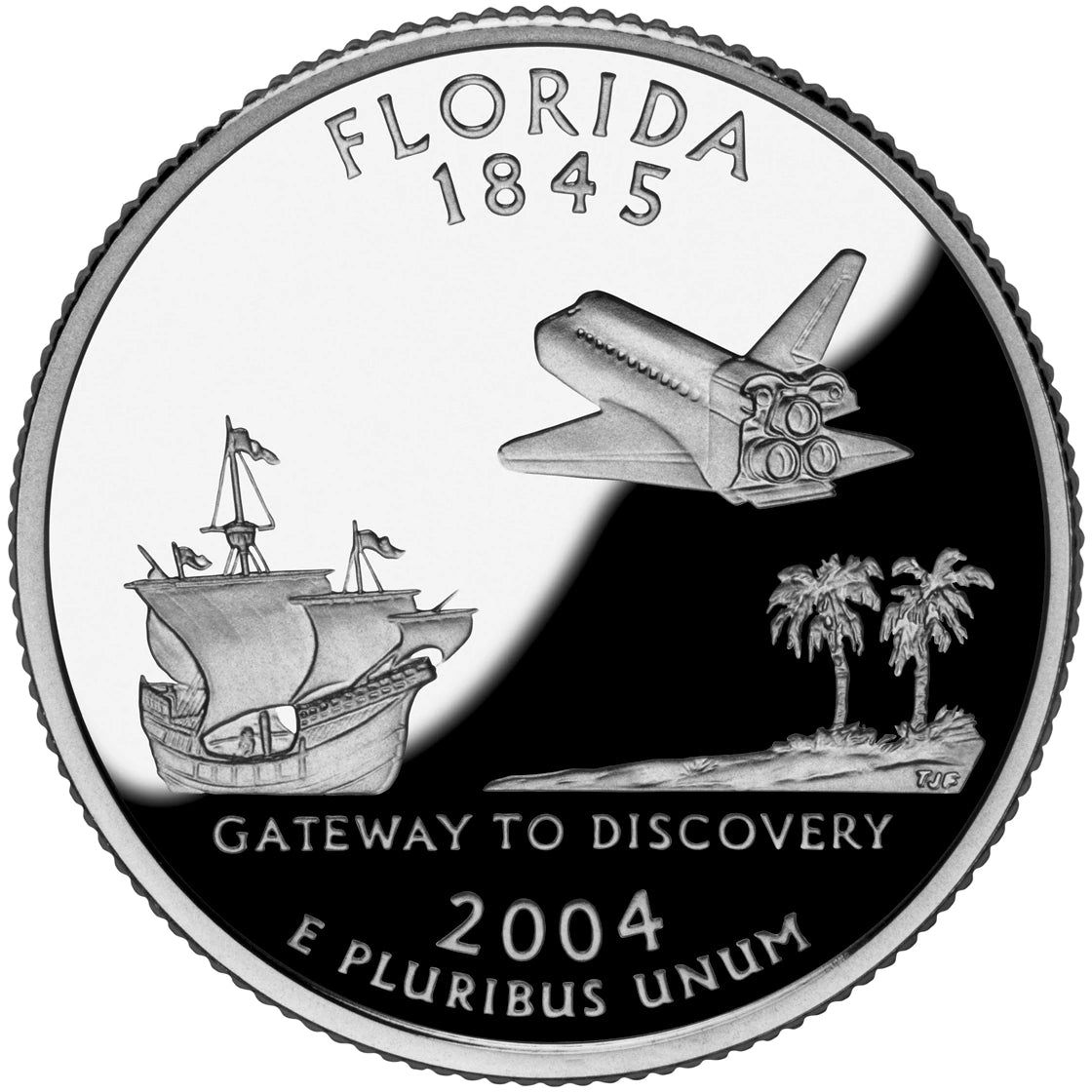 2004 Florida State Quarter proof reverse design — United States Mint image