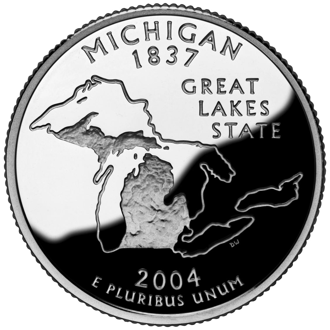 2004 Michigan State Quarter proof reverse design — United States Mint image