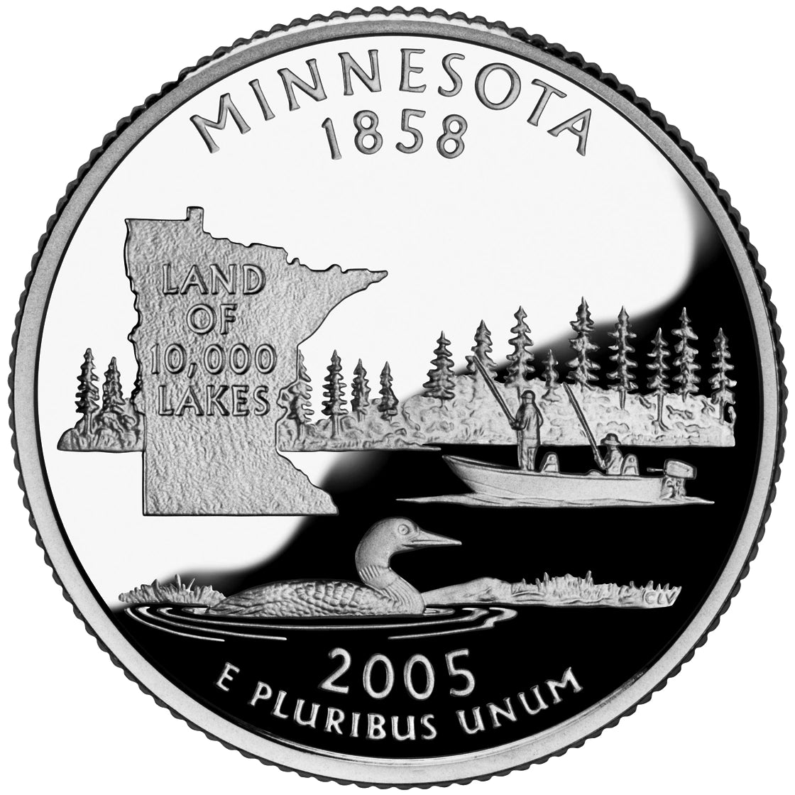 2005 Minnesota State Quarter proof reverse design — United States Mint image