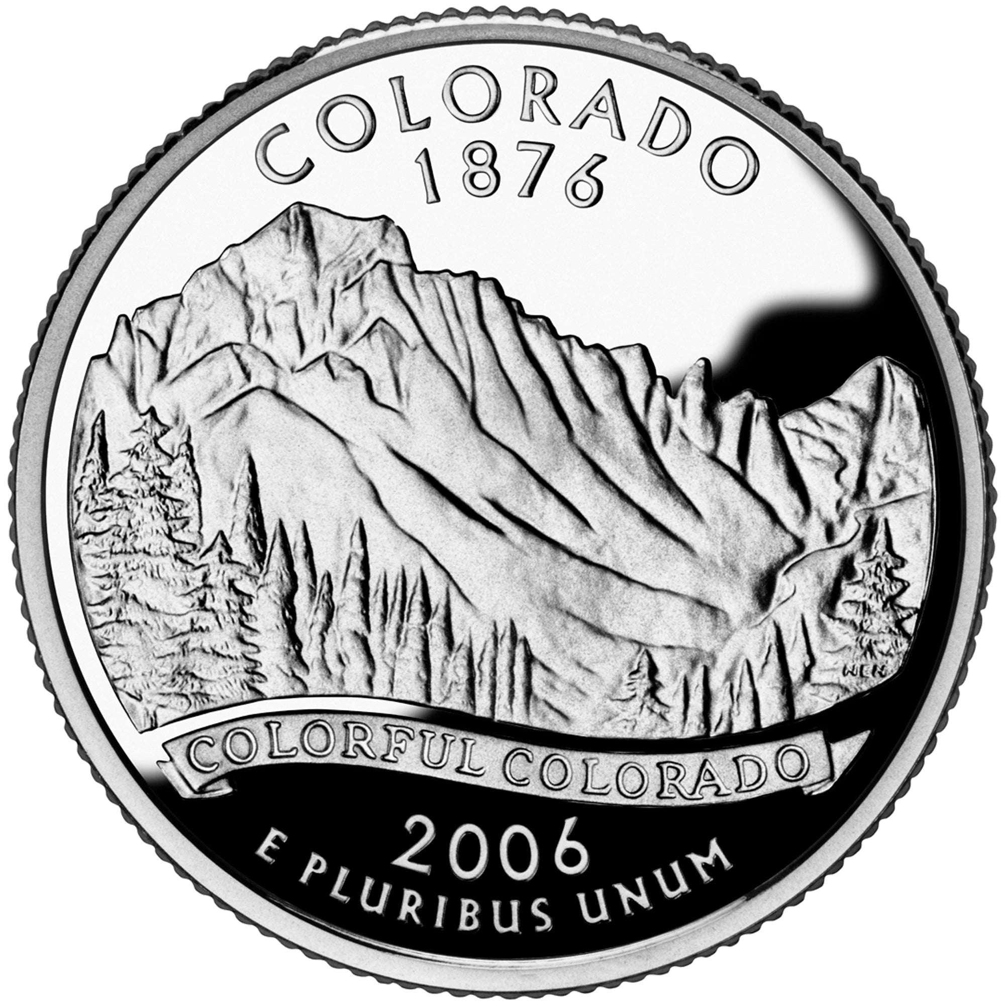 2006 Colorado State Quarter proof reverse design — United States Mint image