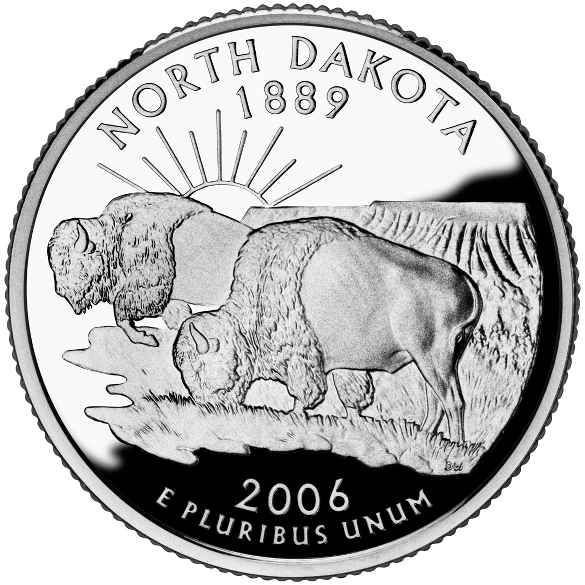 2006 North Dakota State Quarter proof reverse design — United States Mint image