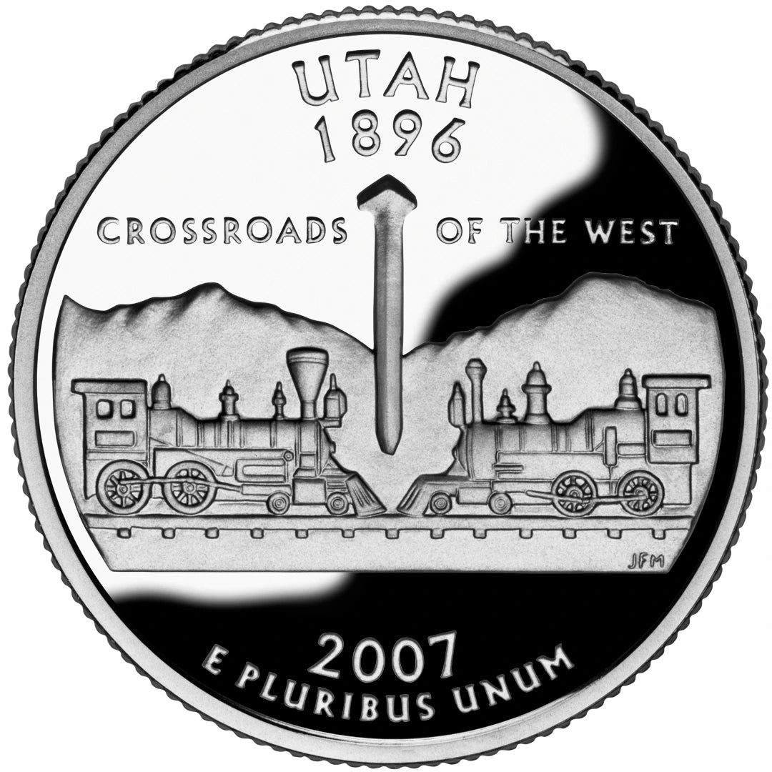 2007 Utah State Quarter proof reverse design — United States Mint image