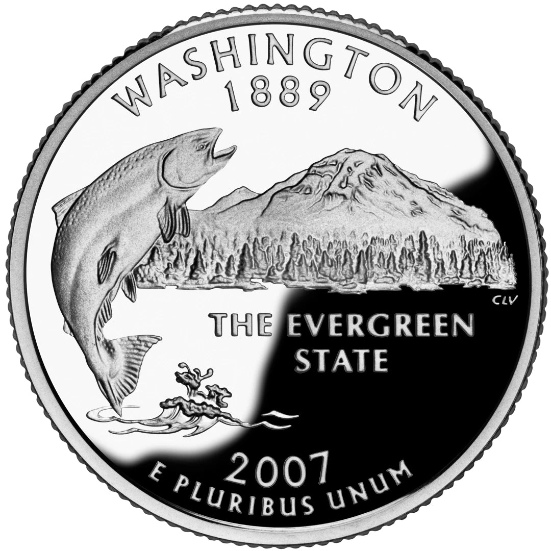 2007 Washington State Quarter proof reverse design — United States Mint image